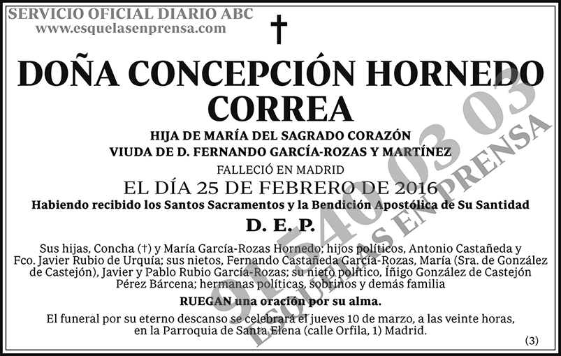 Concepción Hornedo Correa